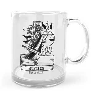 

Personalized Tarot Justice (Justice) Glass Mug Cup