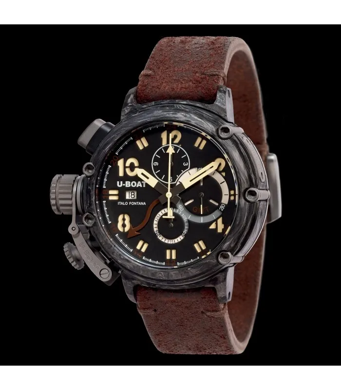 U-BOAT часы Химера 48 мм CHRONO CARBON GMT Ограниченная серия 199 7177