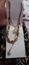 Tocona-collar con colgante de concha de verano para mujeres, cadena de oro para mujeres, Gargantilla ajustable, accesorios de playa, B07303