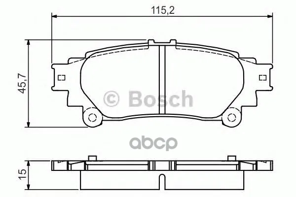 Колодки Тормозные Дисковые Задн, Lexus: Rx 08- Toyota: Prius Plus 11- Bosch арт. 0986495174