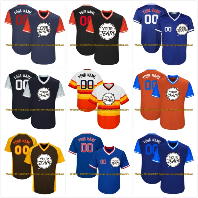 Customize Baseball Pullover Jerseys 