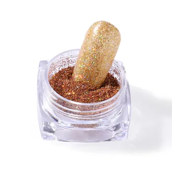 

TP 1 Box Nail Glitter Rose Gold Colors Sandy Powder Shiny Luxury Sparkles Nail Art Sequins Pigment Flakes Dust 3D Decorations