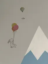 Stickers Murals Wallpaper Rooms-Decor Vinyl Hot-Air-Balloon Children Bedroom Kids Cute