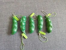 Juguete para apretar Infinite Edamame, llavero de guisantes, hoyuelos, juguetes antiestrés de descompresión