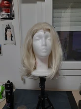 BCHR-peluca sintética de 13x2 para mujer, postizo de encaje frontal, color rubio 613, fibra resistente al calor