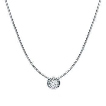 

Silver necklace with cubic zirconia sunlight