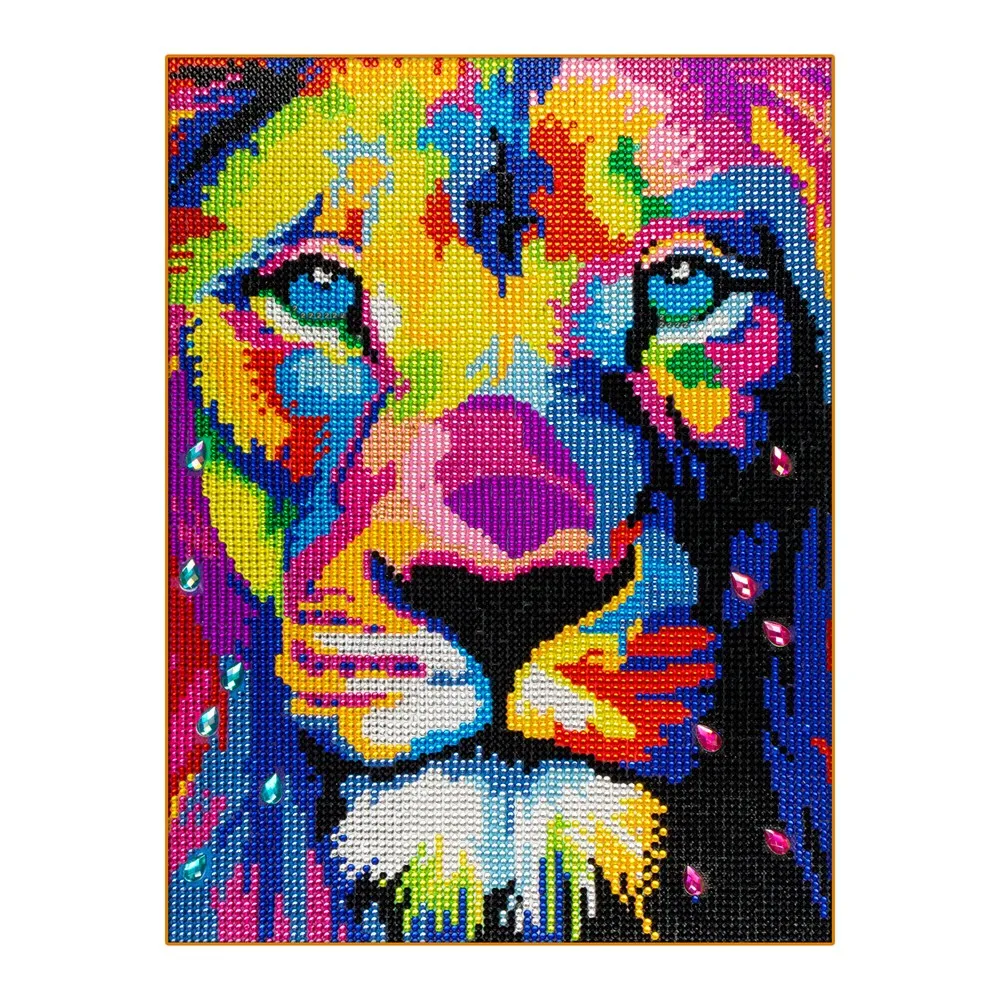 5D DIY Diamond Painting Round Diamond Rainbow Starlight Monkey Full Diamond  Handmade Diamond Painting Embroidery Mosaic Artwork Wall Decor Gift 20×30C