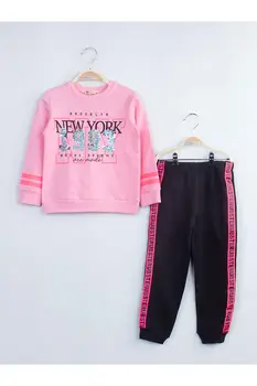 

Pink Female Child Tracksuit Set