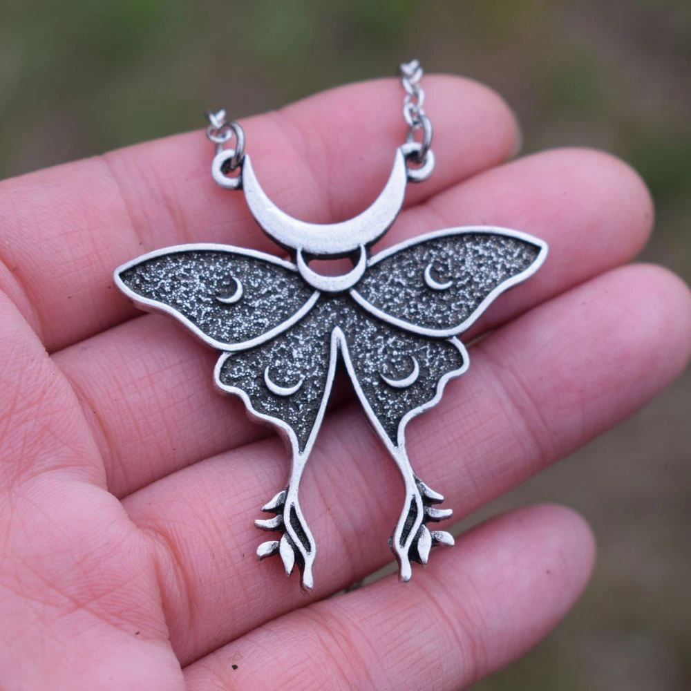 12pcs Gothic Luna Moth necklace Witch Jewellery