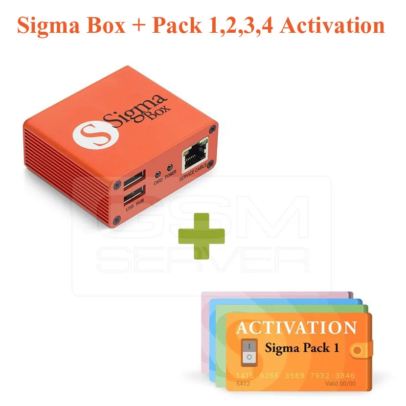 100% оригинальная коробка Sigma с набором кабелей (9 шт.) + Pack 1 2 3 4 Активация | Мобильные