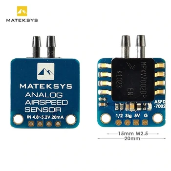 

Matek System Mateksys Analog Airspeed Sensor ASPD-7002 for RC FPV Racing Drone Frame F405 F722 F411 WING
