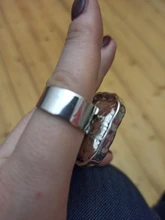 Anslow-anillos de compromiso de boda para mujer, accesorio Vintage de Cristal grande, tamaño ajustable, regalo para el día de la madre, joyería, LOW0051AR