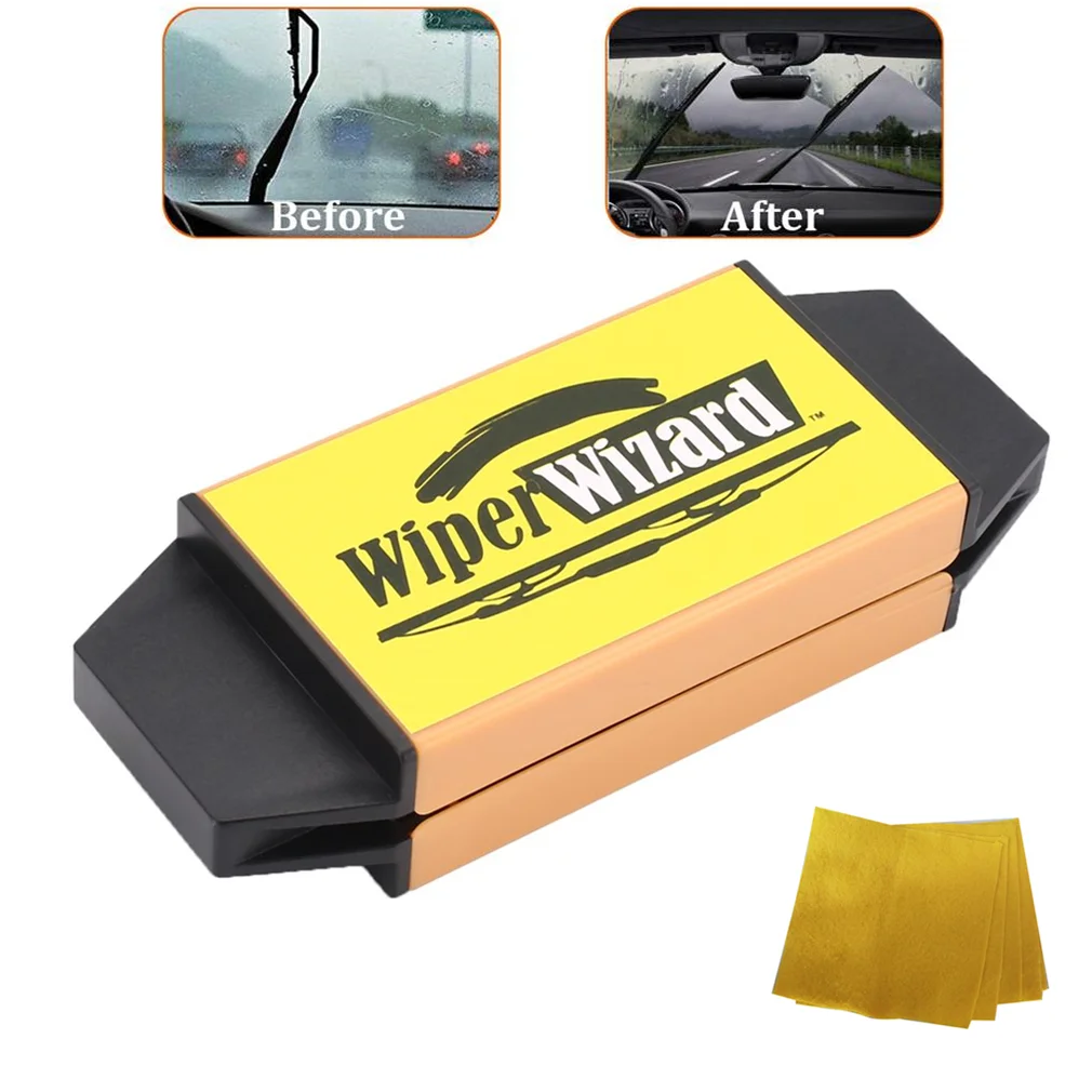 Auto Windshield Wiper Wizard,Windscreen Cleaner Wiper Car Blades Repair Tools,Restorer Van Windscreen Cleaning Brush,Car Wiper Cleaning Washing Brush Tools 