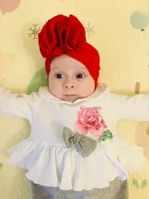 Headband Flower Hair-Accessories Bow Baby Newborn Knot Cotton Soft Hat