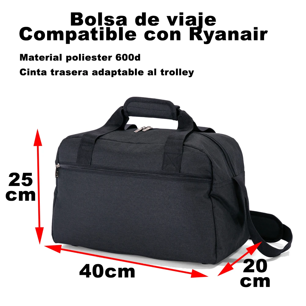 בנצי Bolsa de Viaje 40x25x20 cm BZ5528 Tamaño Equipaje דה Mano  Ryanair|Travel Bags| - AliExpress