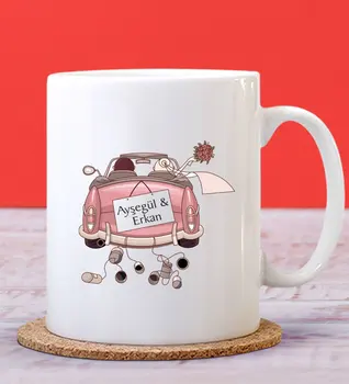 

Personalized Romantic Car Design White Mug Cup