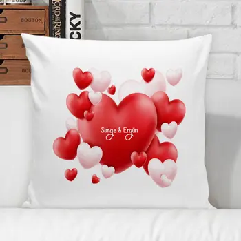 

Personalized White Pillow Case (Valentine's Day Temalı-43)
