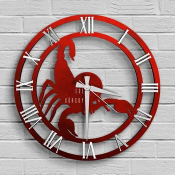 

Personalized Scorpion Sign Design Wooden Wall Clock-Model A3