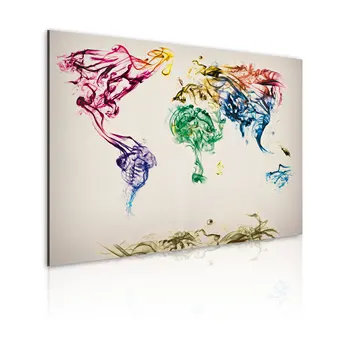 

Table-Board world colorful smoke-90x60