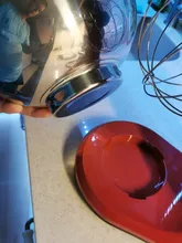 Tazón de acero inoxidable con motor de 4,5l CC, mezclador planetario silencioso, soporte de alimentos de 6 velocidades para cocina, mezclador de crema, batidor de huevos, batidora de masa