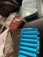 Kingdom Fishing Box 12 14 compartimentos accesorios de pesca, cajas de anzuelos de señuelo de almacenamiento de doble cara de alta resistencia, caja de aparejos de pesca