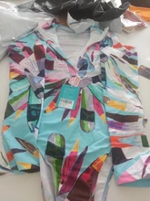 Bañador estampado de flores para mujer, una pieza, monokini, manga larga, traje de baño para surfear