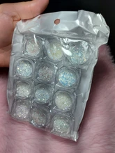 12 unids/set uñas polvo escamas iridiscentes lentejuelas oro plata Super brillante lentejuelas uñas artísticas manicura Decoración