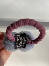 Lindo animal Bola de pelo de conejo, anillo mujer banda de goma elástica pelo bandas coreano sombreros niños ornamentos accesorios para el cabello