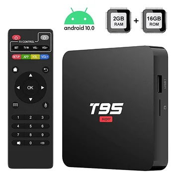 

Smart TV Box T95 Super Android 10.0 Allwinner H3 Quad Core 2GB 16GB Youtube Netflix 4K 3D Media Player IPTV Set Top Box
