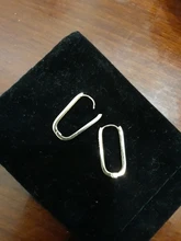 XIYANIKE 925 de plata esterlina coreano nuevo de moda O en forma de cuadrado pendientes de aro temperamento Simple encanto elegante, accesorios de la joyería