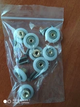 Sliding Pulley Door-Wheels Copper-Roller Glass Bathroom Hanging Round Nylon 1set/8pcs