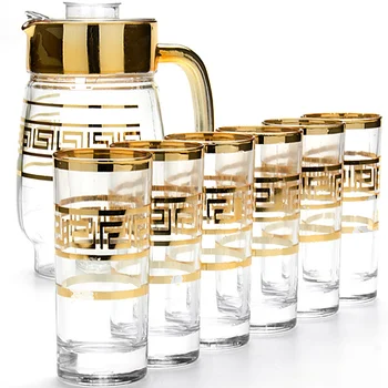 

A set of glasses 6 PCs + decanter 7 Ave. LORAINE 24063