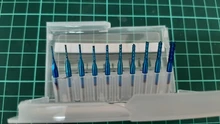 XCAN-Juego de brocas de grabado, Nano Blue Coated brocas de rebajadora de CNC, cortador de fresado de corte, vástago de 1/8 , herramientas de fresado de carburo
