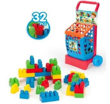 

Cart + 32 toy Blocks