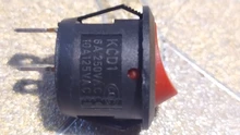 1pc negro rojo blanco/redondo basculante interruptor de palanca 6A/250VAC 10A 125VAC de tapa del interruptor con botón de plástico 2PIN