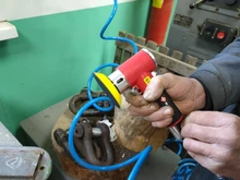 SI FANG-Pulidora neumática de aire para construcción, dispositivo de 2 pulgadas/3 pulgadas, herramientas de aire, pulidora orbital de doble acción para coche, asa de mango de goma