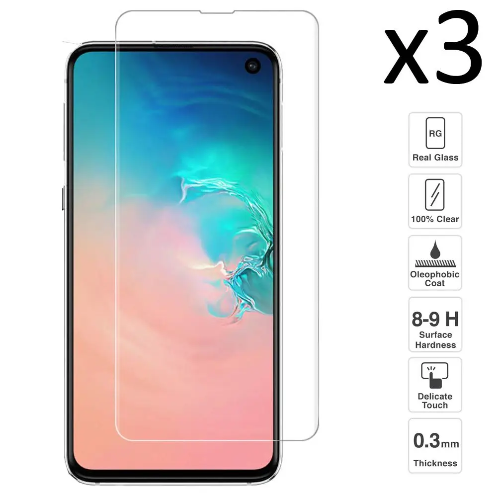 Samsung Galaxy S10 Lite набор из 3 предметов протектор экрана из закаленного стекла против царапин ультра тонкий легко установить