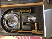 Grifos de latón para fregadero de cocina, escobilla, Palanca única, resorte extraíble, mezcladores, agua fría y caliente, grúa 9009