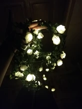 Flower Led Lights Garland-Decor Battery-Powered Fairy-String Rose Party Wedding-Valentines