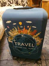 Fundas de equipaje gruesas con patrón de diseño de ciudad, cubierta protectora para maleta con carrito, accesorios de viaje, 18-32 pulgadas