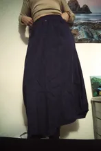 Skirts Women Maxi Elastic-Waist ZANZEA Vintage Corduroy Faldas Sundress Plus-Size Casual