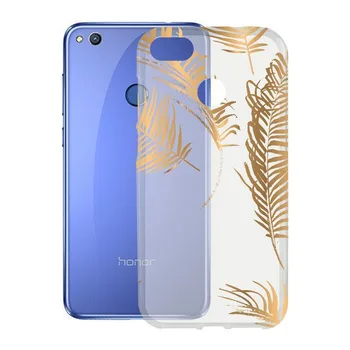 

Mobile cover Honor 8 Lite KSIX Flex TPU Transparent Golden