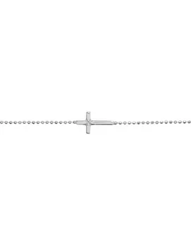 

Silver bracelet Ball Diamond with horizontal cross