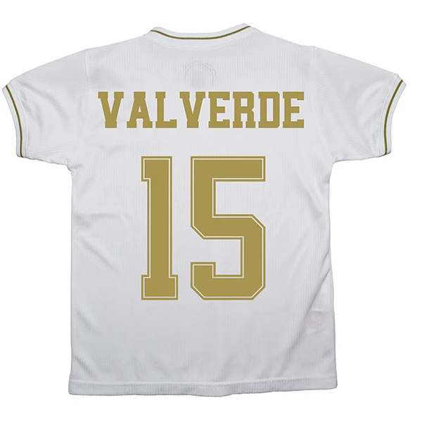15 Federico Valverde Kit Camiseta y Pantalón Infantil Primera Equipación-Реал Мадрид-Реплика Autorizada-Jugadores - Цвет: 15 Federico Valverde