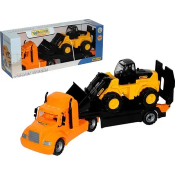 

Other Occupations Toys Polesie Mike car trailer + Tractor Loader (box) games for boys and girls for kids toy for children Pretend Play cars profession