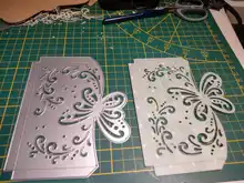 Sobre de mariposa, tarjeta de felicitación, troqueles de corte de Metal, plantilla para álbum de fotos, álbum de fotos, tarjeta de papel, grabado artesanal