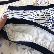 Ropa interior de algodón para niños, pantalones cortos de dibujos animados, bragas para bebés, bóxers a rayas, HH, 3 piezas