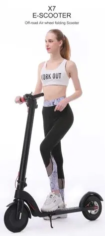  HX X7 Electric Scooter Rechargeable Lithium Battery 8.5 inch 500W Adult Electric Motor Foldable Ele
