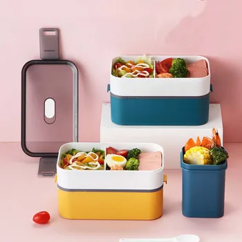 

Healthy Material Lunch Box Wheat Straw Bento Boxes Microwave Dinnerware Food Storage Container Lunchbox