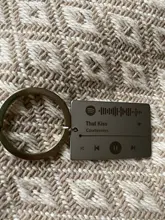 Keychain Engrave Christmas-Gift Personalised Custom Music-Player Code Wedding-Anniversary